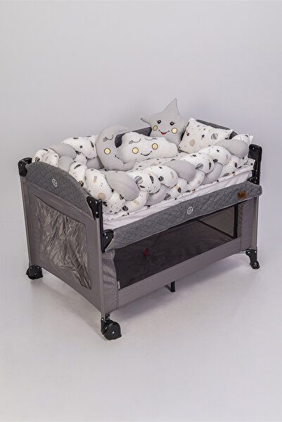 Jasmin Bebe Home Knitted Protected Baby Crib and Playpen Sleeping Set 7 Pieces