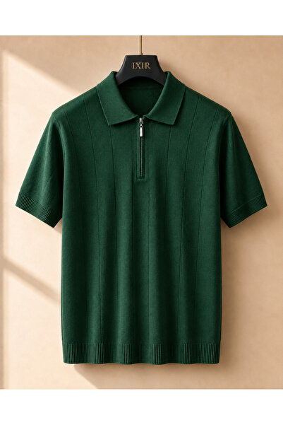 ixir Half Zip Regular Fit Polo Collar Knitwear T-Shirt