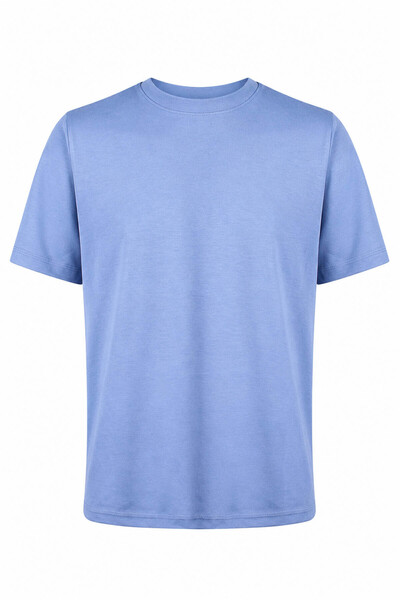 trender Basic Modal Octavian Ice Blue Men's T-Shirt 226-35