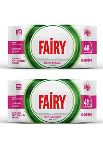Fairy Multi-Purpose Surface Cleaning Wipes – Lily Flower Scent, Pack of 2 (10...