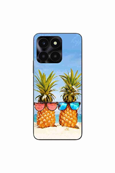 OEM Husa compatibila cu Honor X6a Silicon Gel Tpu Model Beach Pinneaples