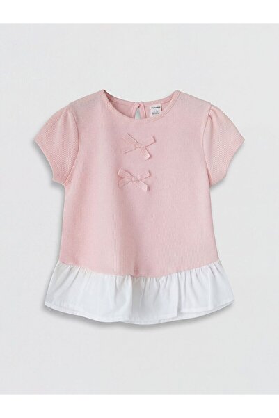 LC Waikiki Lcw Kids Girls' T-Shirt with Bow Detail