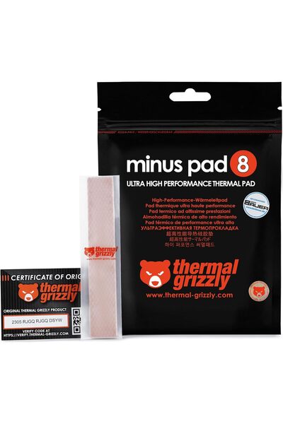 Thermal Grizzly وسادة تبريد حرارية موصلة ذاتية اللصق من نوع Minus Pad 8 (120x...