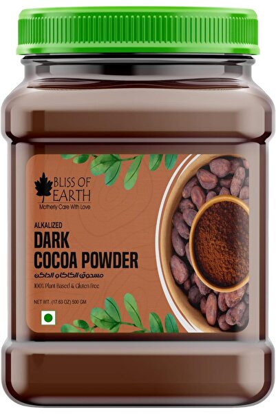 bliss of earth Unsweetened Premium Dark Cocoa Powder, 500g | Baking Ingredien...