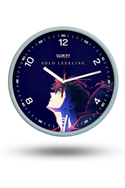 Generic CLOKIFY Solo leveling 3 Wall Clock 25 cm, Silent Non-Ticking Wall Clo...