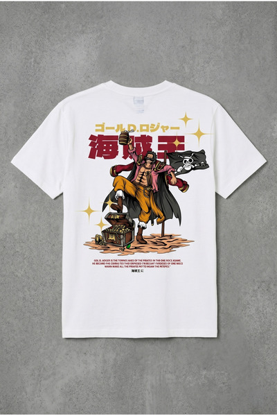 Silkensoul One Piece Gol D. Roger Design Black Standard Fit Anime T-Shirt