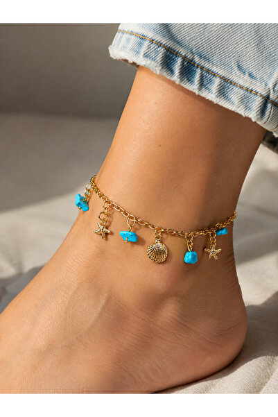EL YAPIMI Turquoise Natural Stone Anklet