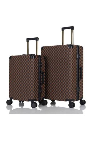 Assoda Fiber and leather travel bag set, 2 pieces