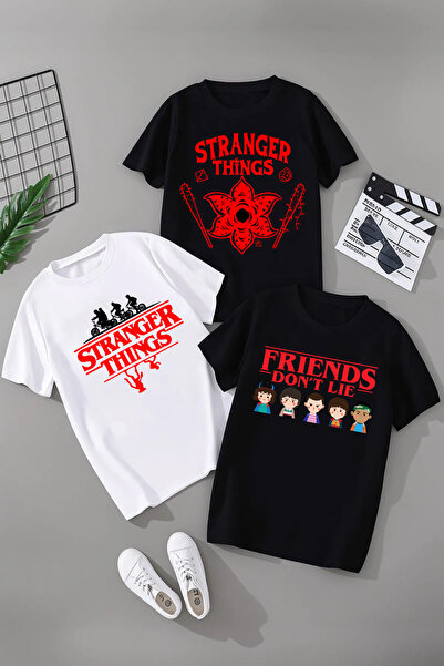MAGORS STRANGER THINGS ŠAROVANA PAMUČNA MAJICA SA KRATKIM RUKAVIMA, PAKET OD ...