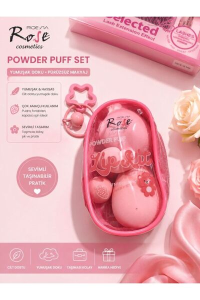 Rose Çantalı Beauty Blender Set
