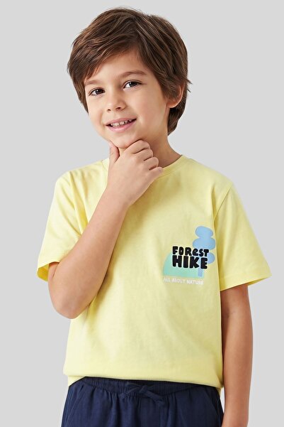 ww waka waka kids store Boys' "Forest Hike" Printed Crew Neck Cotton T-Shirt