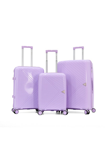 genric 3 Piece PP Hard Shell Luggage Set – Lightweight Travel Suitcase Set wi...