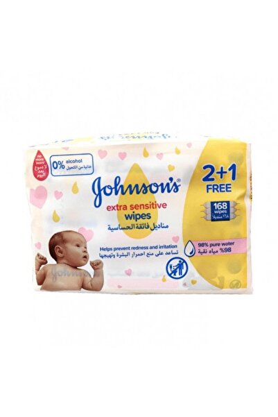 Johnson Johnson's Baby Extra Sensitive Baby Wipes 168 Count