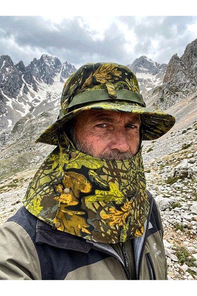 PIECE SIGNATURE Camouflage Patterned Safari Hat - Outdoor Fishing and Hunting...