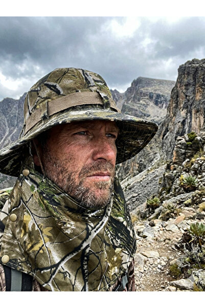 PIECE SIGNATURE Camouflage Patterned Safari Hat - Outdoor Fishing and Hunting...