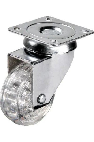 markentegra 301 - 50x20 Mm Şeffaf Makaralı Tablalı Teker