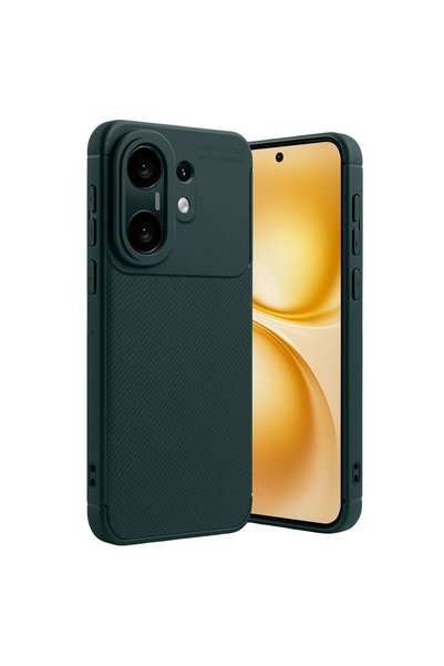atastore2017 غطاء كربون بتركيز تلقائي لهاتف فيفو X200 Fe - أخضر داكن