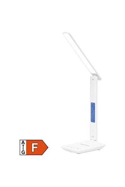 Somogyi Lampa de birou LED cu incarcator fara fir, alb