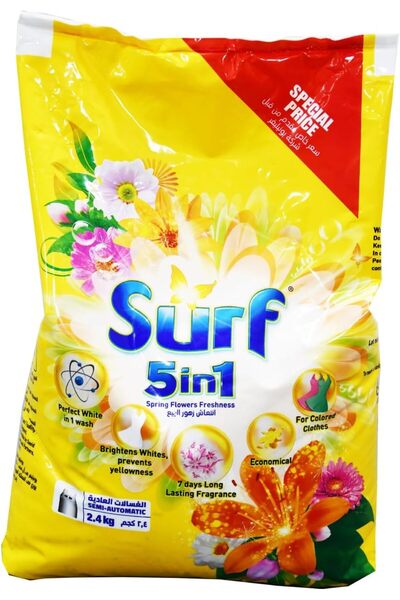 Omo Surf Semi-Automatic Spring Flower Freshness Powder Top Load Detergent, 2....