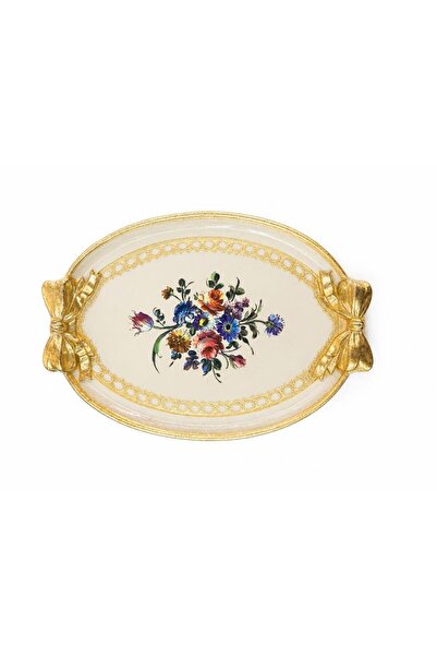 L&M FLORENCE ART L&M 130/Mo-2 Rosewood Cream Tray 36X26 cm