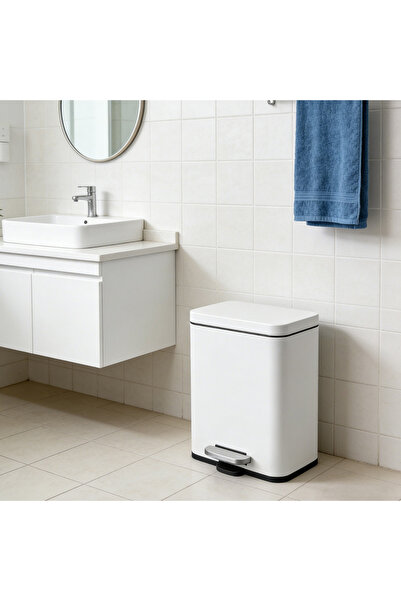 Home Box Morgen Rectangular Stainless Steel Pedal Bin - 5 L
