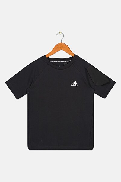 adidas Kids Boy Sportswear Fit Brand Logo Training T-Shirt, Black
