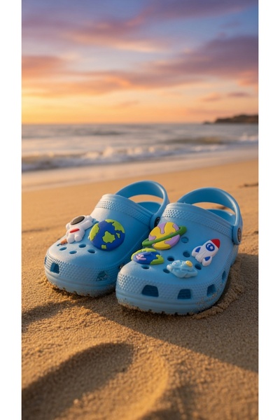 Natavanbutık Shoe Charms - 🚀🌍 Uzay Temalı Terlik Charm Seti 🪐👟 4'lı Terli...