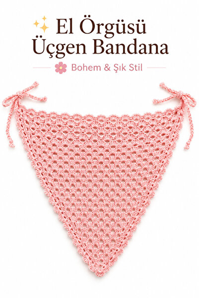 NEHOLİA Hand Knitted Hair Bandana Bohemian Headband Summer Combination Bandan...