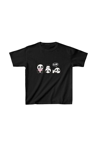 Mariposa Secret Unisex Kids Printed T-Shirt - Black