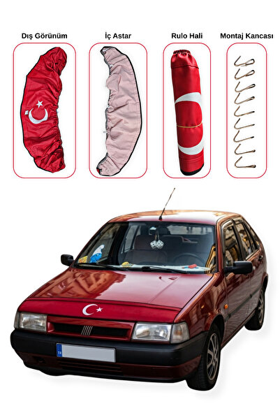 TUSBA MARKET Fiat Tipo Uyumlu Ön Kaput Koruma Maskesi Kırmızı Deri | Türk Bay...