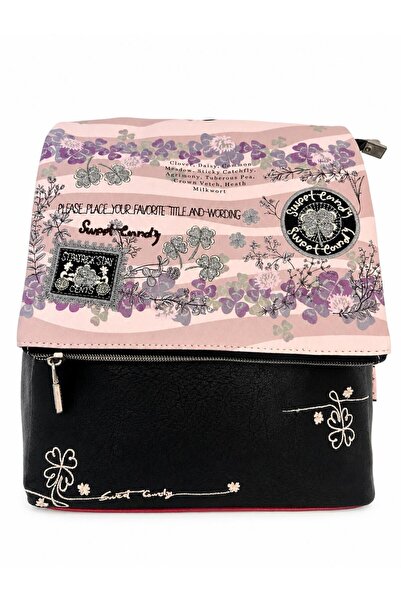 Sweet Candy Backpack with Back Pocket and 1 Short Handle for Women