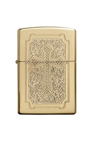 Zippo Brichetă Armor din alamă, cu lustruire înaltă, gravură adâncă, excentrică 13541