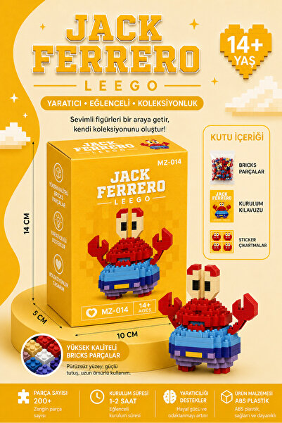 Jack Ferrero Cute Figure Mini Block Building Set – Mini Building Toy Set - Cu...