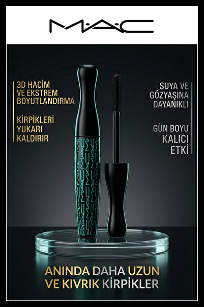 M.A.C 3D Volume Lengthening Curling Waterproof Mascara Anti-Smudge