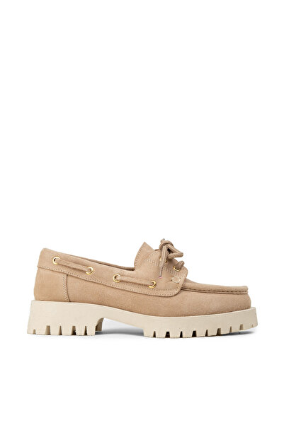 Deery Women's Genuine Suede Beige Marine Loafer