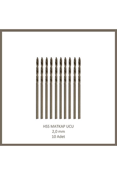 Adilon HSS Matkap Ucu 2 mm, Metal, Ahşap, Plastik için (10 Adet)