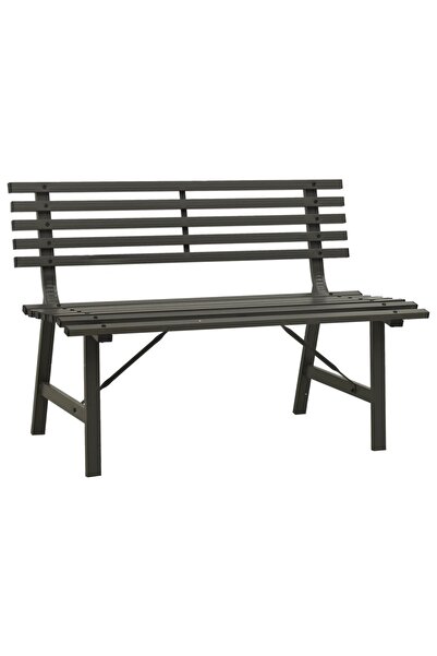 vidaxl Bancă de grădină, negru, 110 cm, oțel