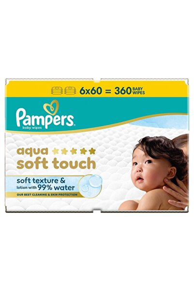 Pampers Μωρομάντηλα Aqua Soft Touch - 99% νερό - 4 χρώματα