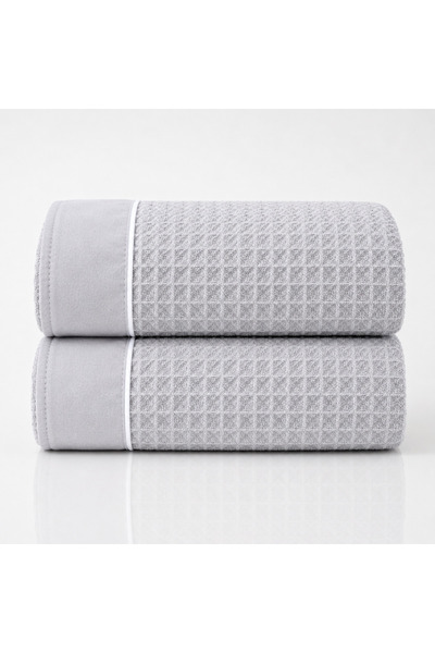 Donetella Pack of 2 Hand Towels 50x90 cm – 310 GSM Waffle Microfiber, Soft & ...