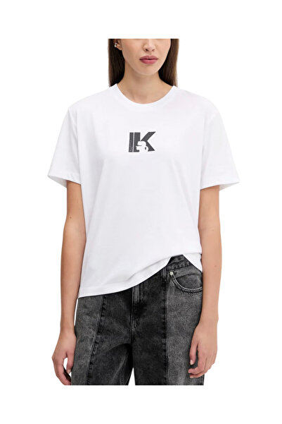 Karl Lagerfeld Γυναικείο T-shirt Λευκό Jeans A3W17094-100 WHITE