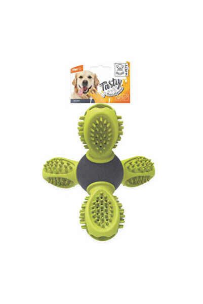 Generic Brand Saturn Rubber Dog Toy with Treat Container Green 14X13X12 cm