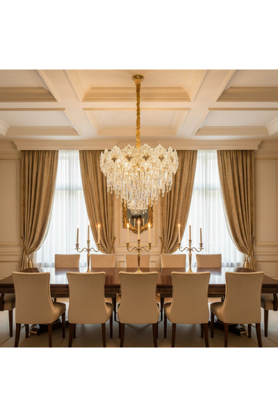 Alessandro DESIGN Candelabru Cristal FLEUR Eleganza 9xE14, Diametru 50cm, Ina...