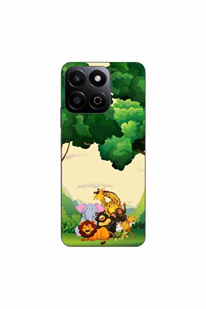 OEM Husa compatibila cu Honor 200 Smart Silicon Gel Tpu Model Jungla cu Animale