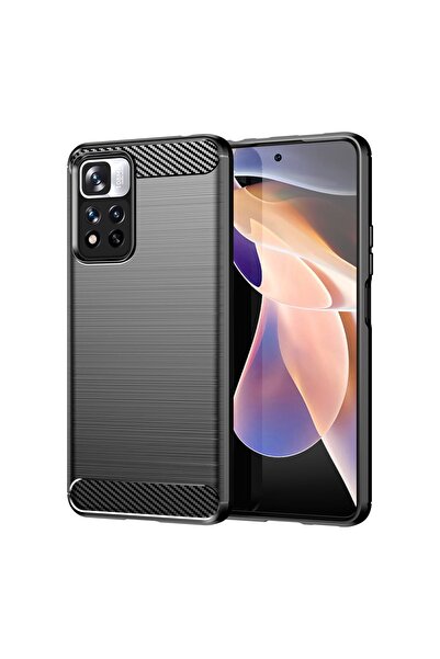 OEM Husă flexibilă din TPU cu aspect de carbon pentru Xiaomi Poco X4 NFC - Negru