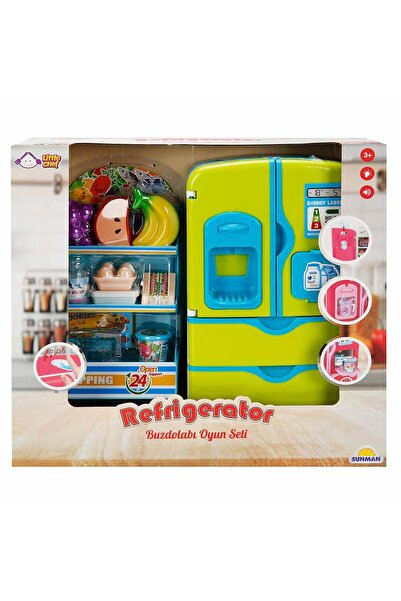 little chef Frigider cu 2 usi si accesorii, Little Chef, Verde