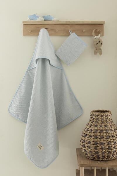 Semecca 100% Cotton Baby Towel Swaddle 75X75 and Washcloth
