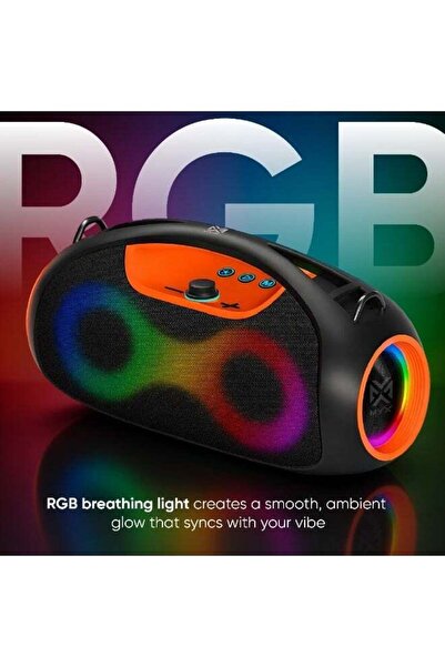 MYX BoomX Portable Bluetooth Speaker – 60W High Bass, RGB Lights, Multi-Conne...