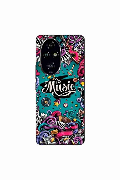 OEM Husa compatibila cu Honor 200 Pro Silicon Gel Tpu Model Pop Art Music