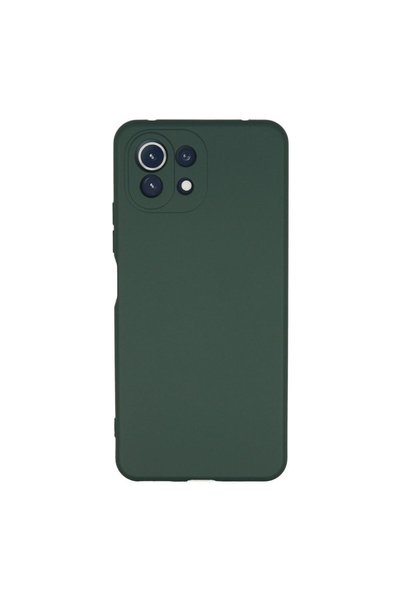 OEM Xiaomi Mi 11 Lite Case Nano Velvet Silicone Inside - Dark Green