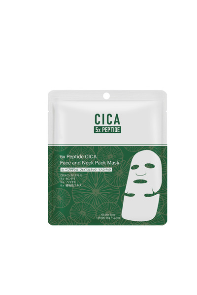 Mitomo PEPTIDE CICA FACE AND NECK MASK - Face and Neck Mask with Peptides